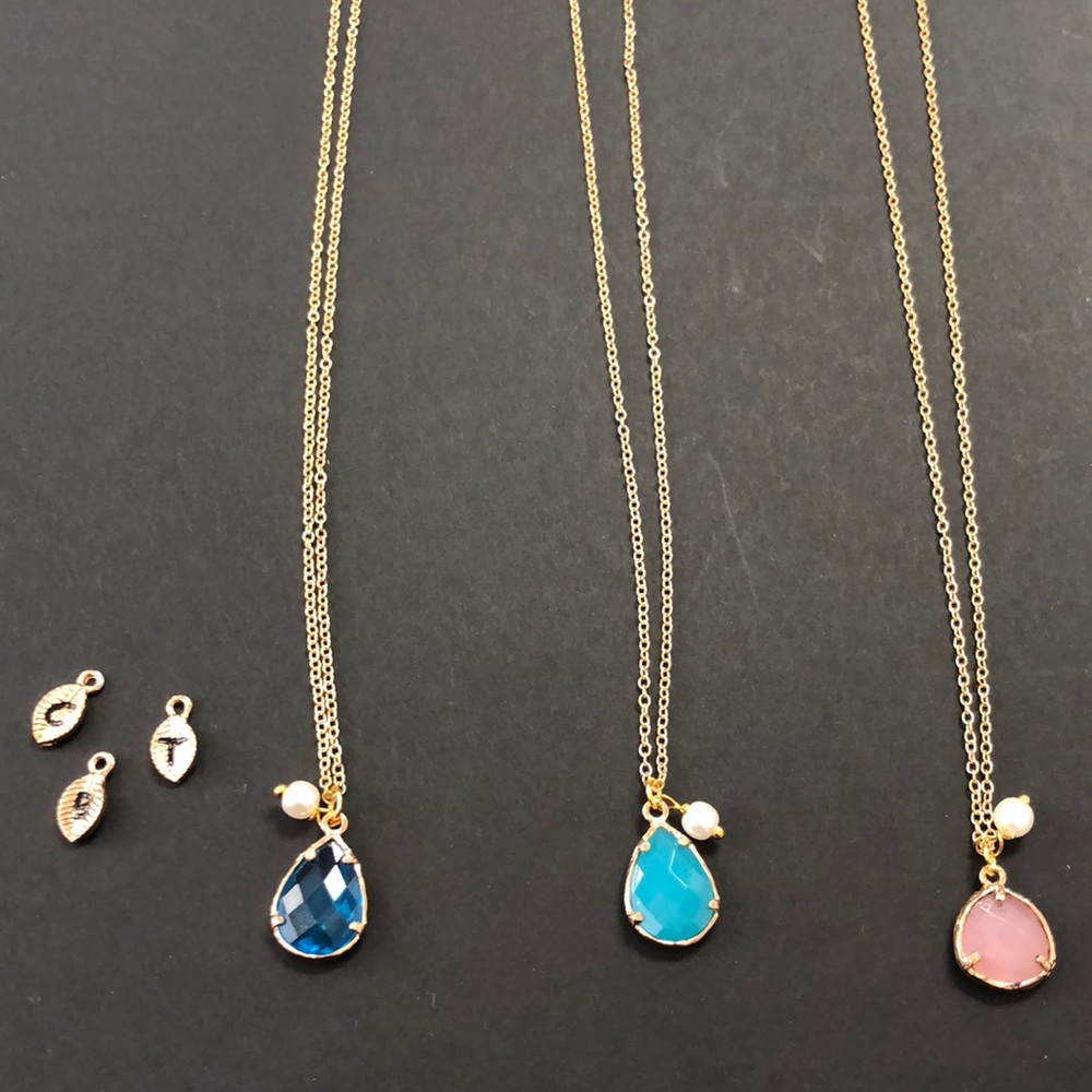 ❗️3 for $15 ‼️Necklaces with pearl & initial